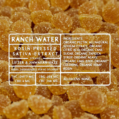 Sativa Rosin 7mg Ranch Water Gummies- Full Spectrum