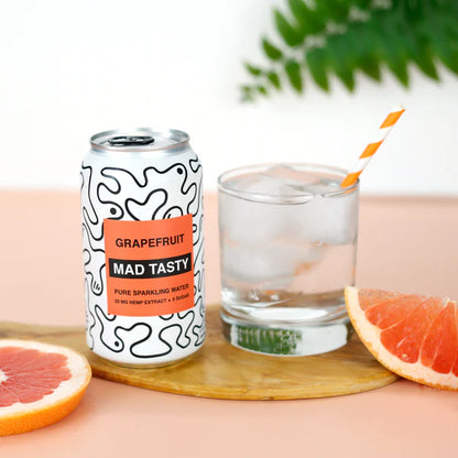 Mad Tasty 20mg CBD Sparkling Water in Grapefruit