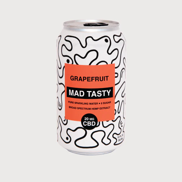 Mad Tasty 20mg CBD Sparkling Water in Grapefruit