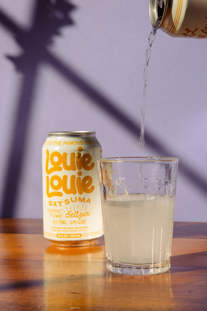 Louie Louie 5mg THC + 5mg CBD Satsuma Seltzer