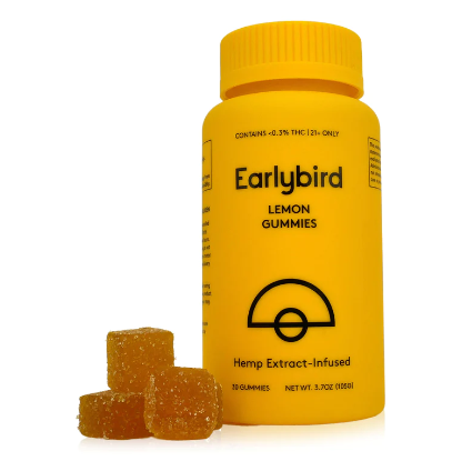 Earlybird 2.5MG D9 + 12.5MG CBD Lemon Gummies 30CT