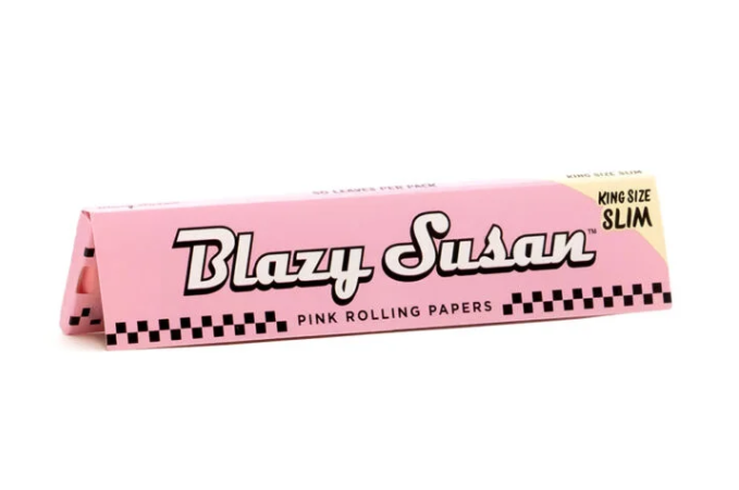 Blazy Susan Rolling Papers, King Slim, in Pink