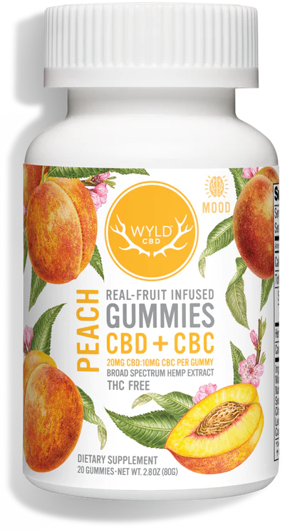 Wyld CBD 10pk Peach CBD + CBC Gummies