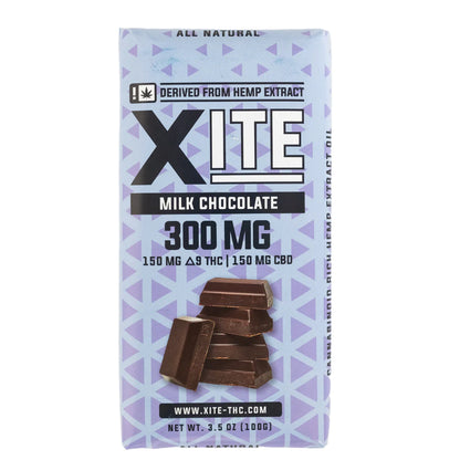 Xite 300mg THC + CBD Milk Chocolate Bar