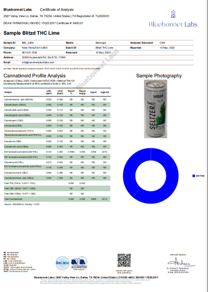 Blitzd 20mg D9 Lime Seltzer