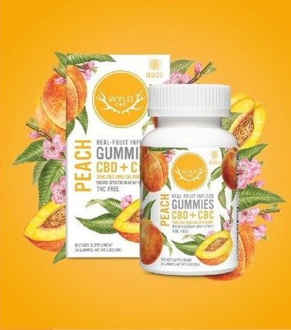 Wyld CBD 2pk Peach CBD + CBC Gummies