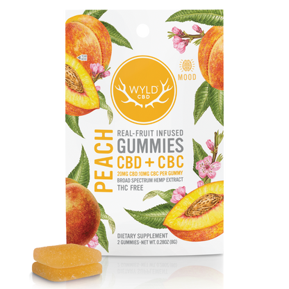 Wyld CBD 2pk Peach CBD + CBC Gummies