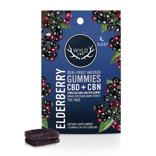 Wyld CBD 2pk Elderberry CBD + CBN Gummies