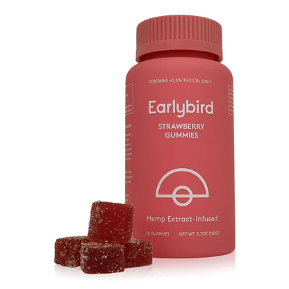 Earlybird 2.5MG D9 + 12.5MG CBD Strawberry Gummies 30CT