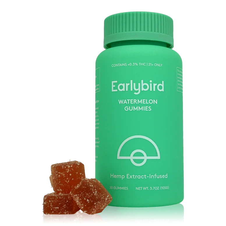 Earlybird 2.5MG D9 + 12.5MG CBD Watermelon Gummies 30CT