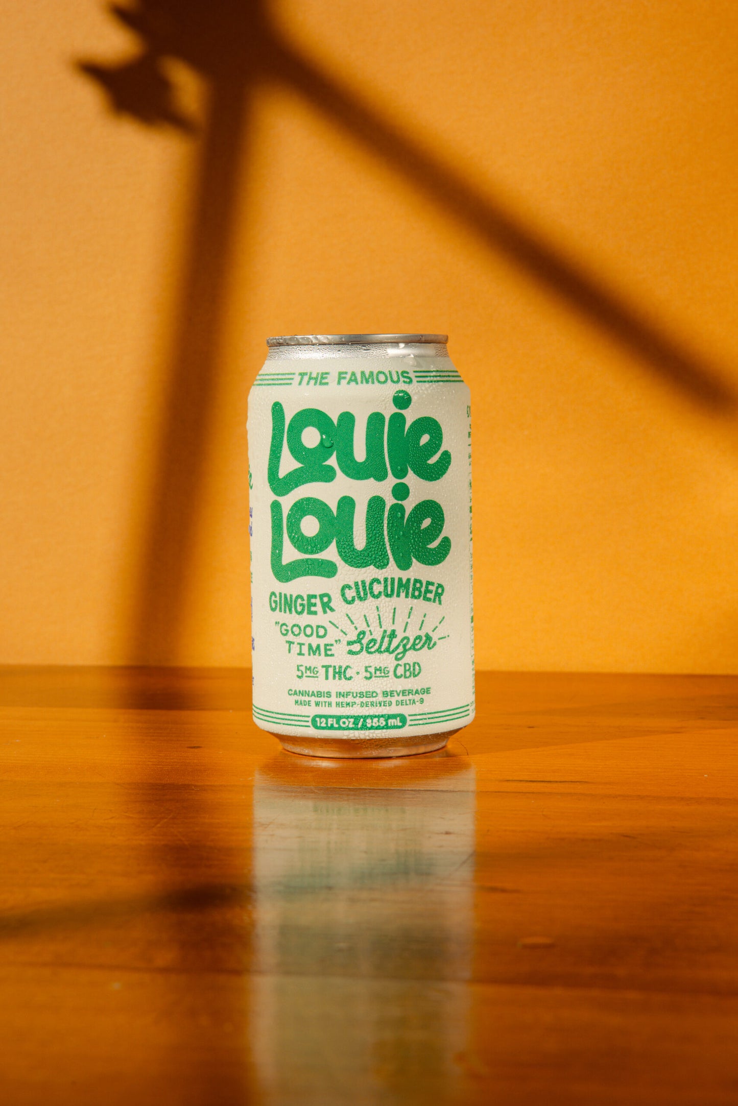 Louie Louie 5mg THC + 5mg CBD Ginger Cucumber Seltzer