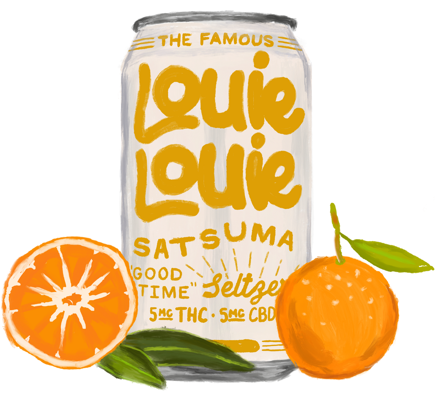 Louie Louie 5mg THC + 5mg CBD Satsuma Seltzer