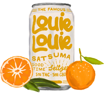 Louie Louie 5mg THC + 5mg CBD Satsuma Seltzer